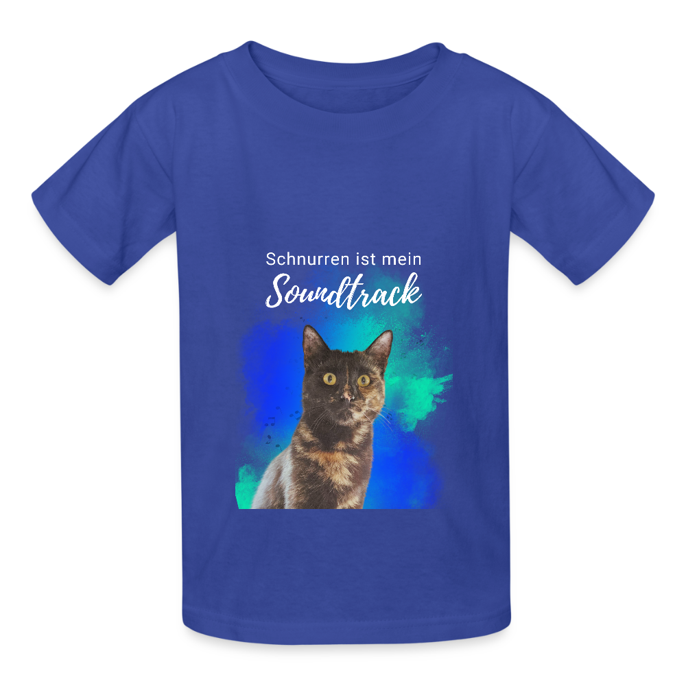 Kinder-T-Shirt – Schnurren ist mein Soundtrack | Für kleine Katzenfreunde - Royalblau