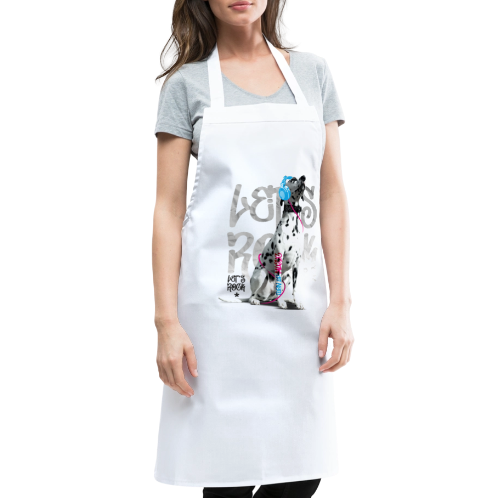 Kochschürze „Let’s Rock“ – Für Dalmatiner-Fans mit Rhythmus im Blut - Weiß
