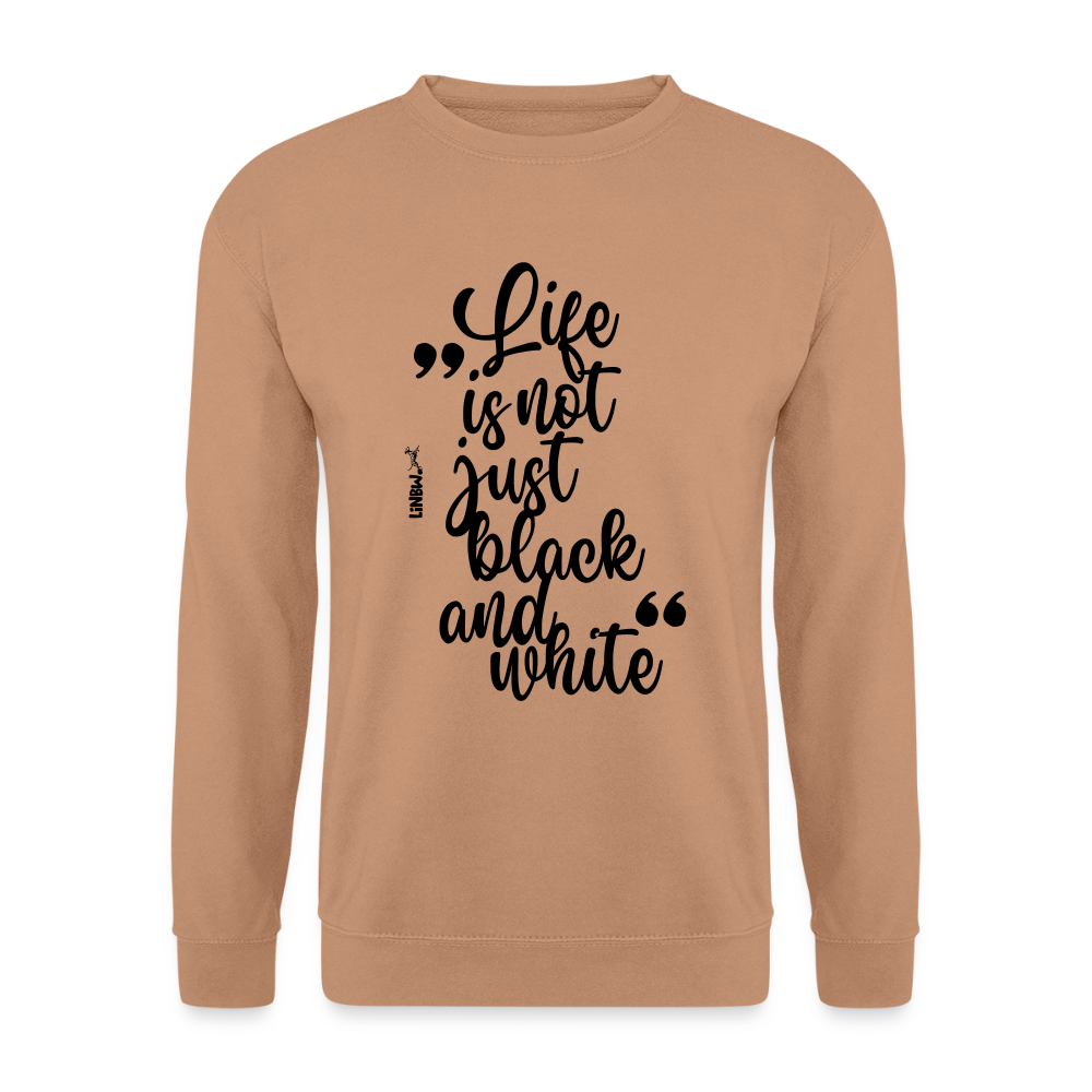 LiNBW. Männer Pullover Life is not just black and white - Mocca