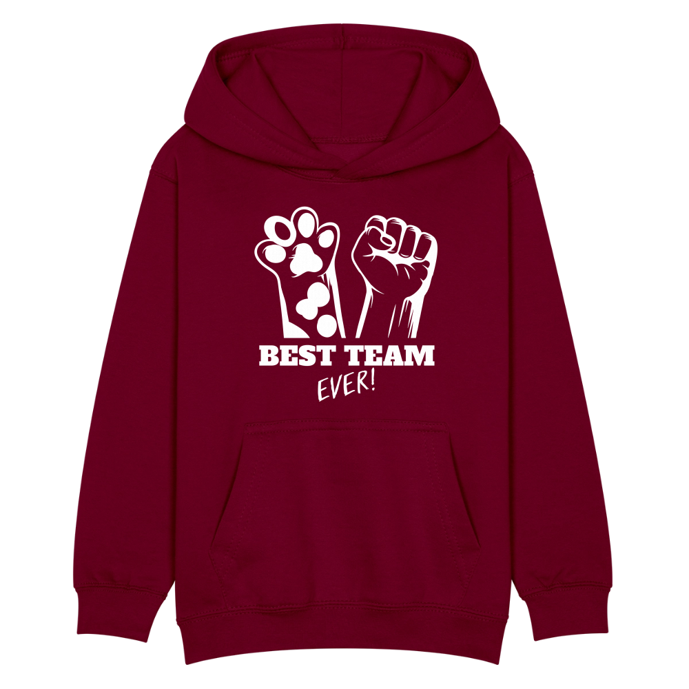 LiNBW. Kinder Hoodie Best Team Ever - Bordeaux