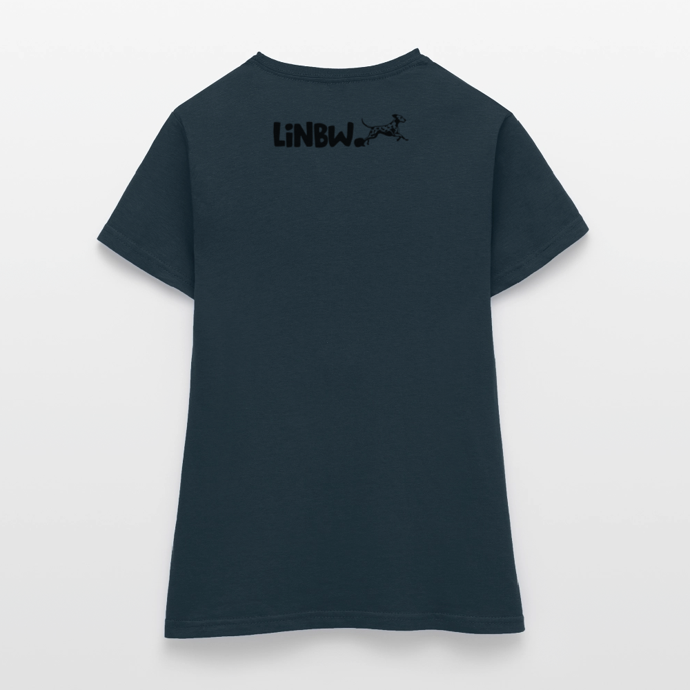 LiNBW. Frauen T-Shirt Dalmatiner Life is not just black and white - Navy