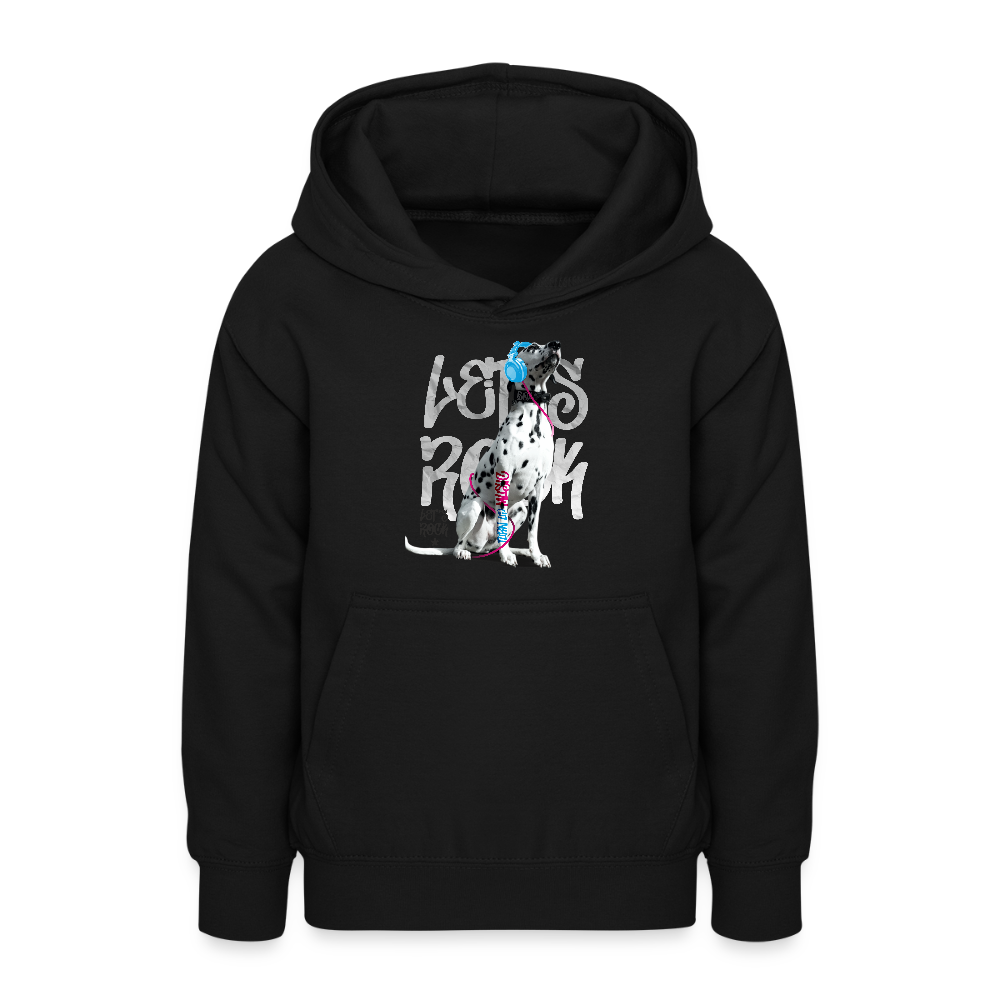 LiNBW. Teenager Hoodie Dalmatiner Let's Rock - Schwarz