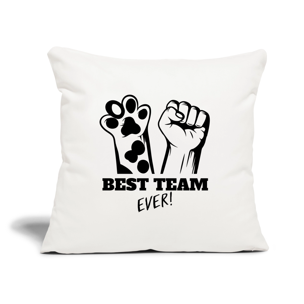 LiNBW. Kissen mit Füllung 45 x 45 cm Best Team Ever - Naturweiß 