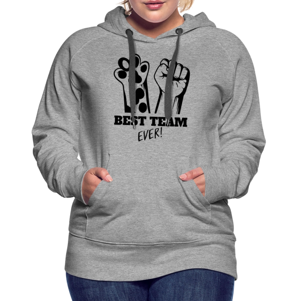 LiNBW.  Frauen Hoodie Best Team Ever - Grau meliert