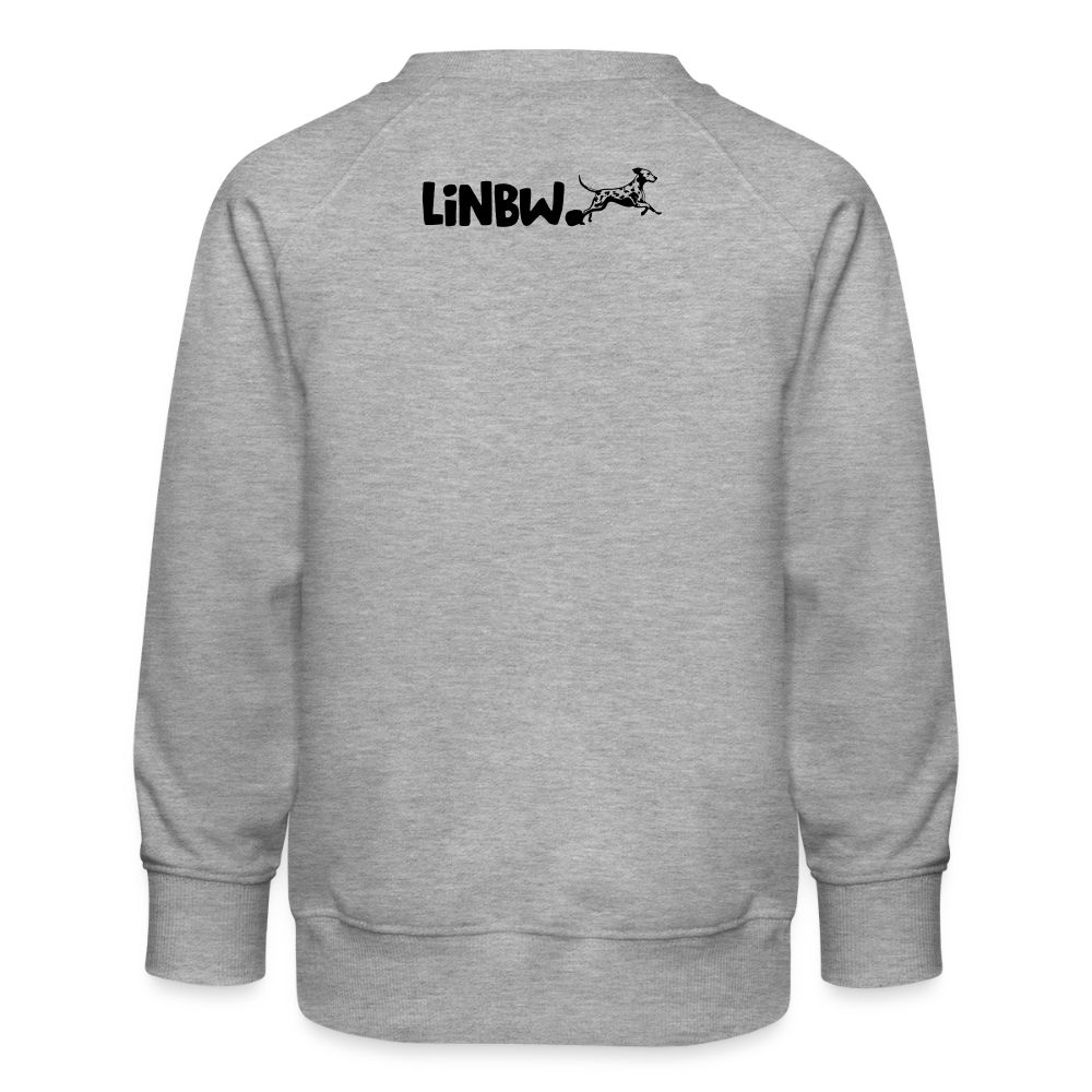 LiNBW. Kinder Pullover Life is not just black and white - Grau meliert