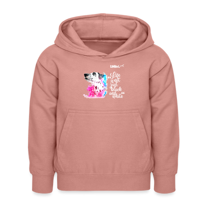 LiNBW. Kinder Hoodie Dalmatiner Life is not just black and white - Altrosa