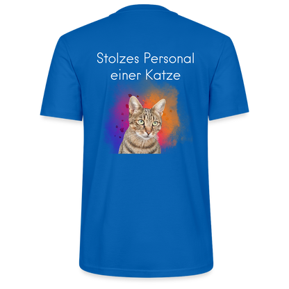 LiNBW. Männer T-Shirt Stolzes Personal einer Katze - Pfauenblau