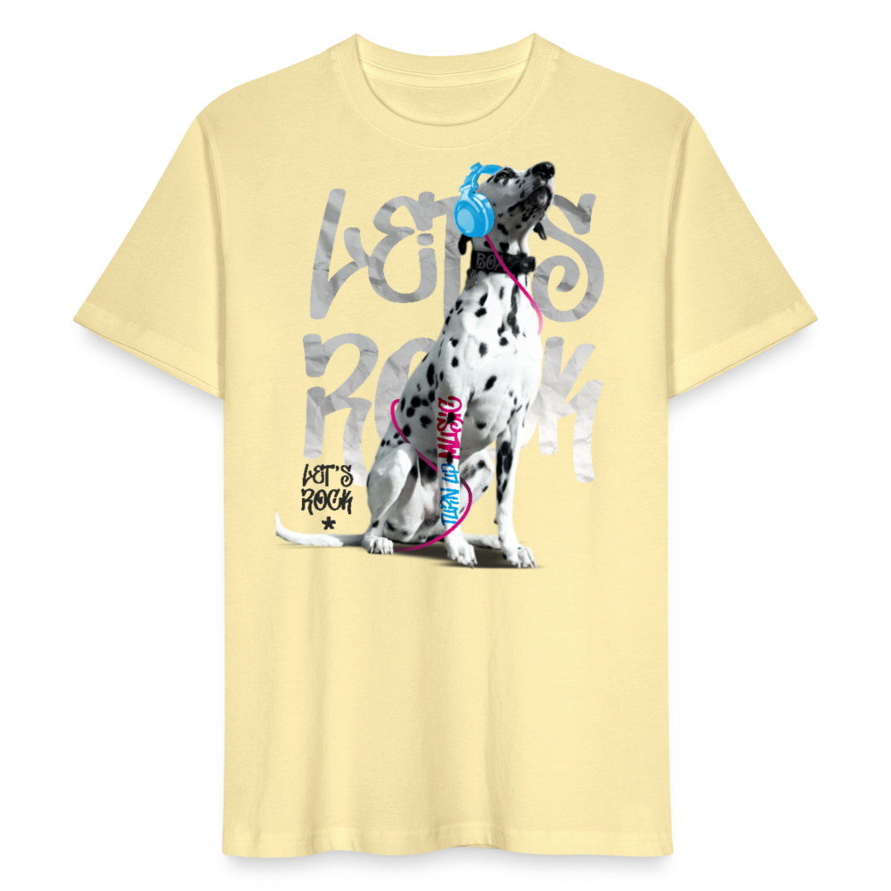 LiNBW. Männer T-Shirt Dalmatiner Let's Rock - Creme
