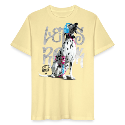LiNBW. Männer T-Shirt Dalmatiner Let's Rock - Creme