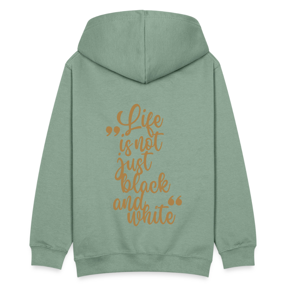 LiNBW. Kinder Hoodie Life is not just black and white - Graugrün