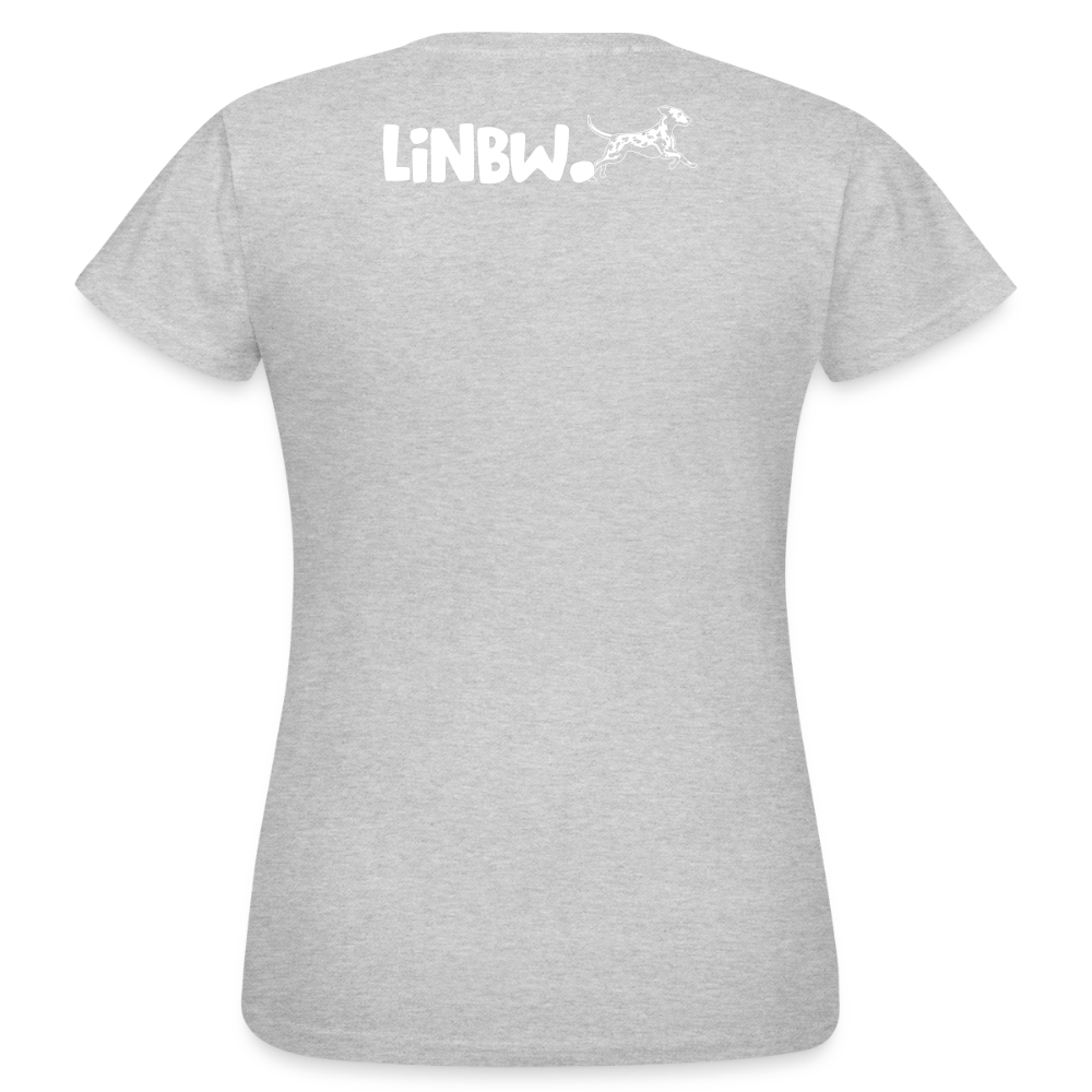 LiNBW. Frauen T-Shirt Dalmatiner Life is not just black and white - Grau meliert