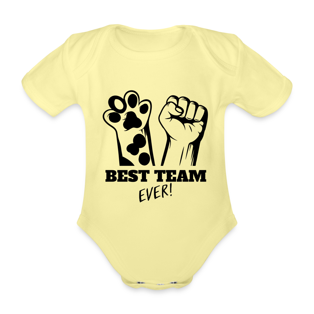 LiNBW. Body Kurzarm Best Team Ever - Hellgelb