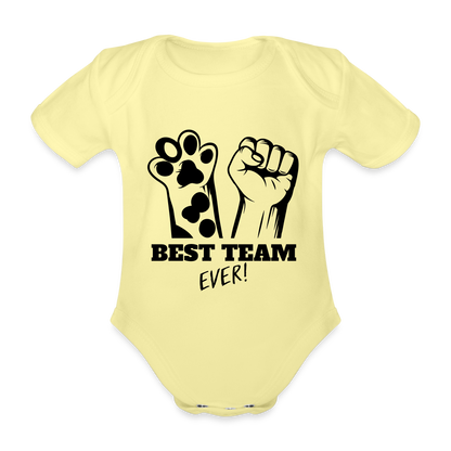 LiNBW. Body Kurzarm Best Team Ever - Hellgelb