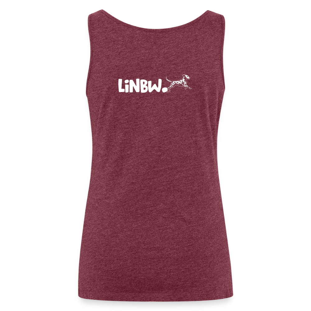 LiNBW. Frauen Tank-Top Life is not just black and white - Bordeauxrot meliert