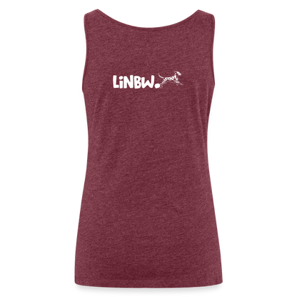 LiNBW. Frauen Tank-Top Life is not just black and white - Bordeauxrot meliert
