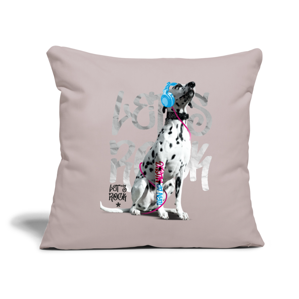 LiNBW. Kissen mit Füllung 45 x 45 cm Dalmatiner Let's Rock - helles Taupe