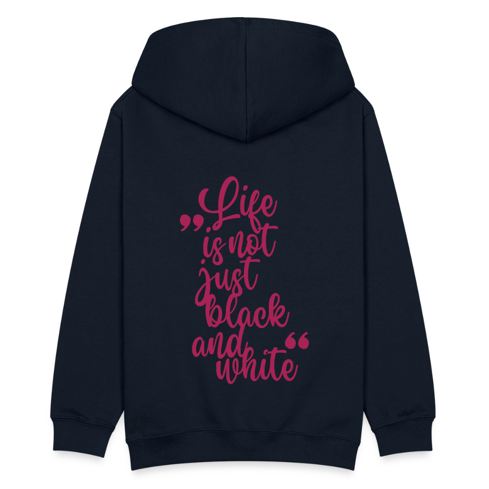LiNBW. Kinder Hoodie Life is not just black and white - Navy