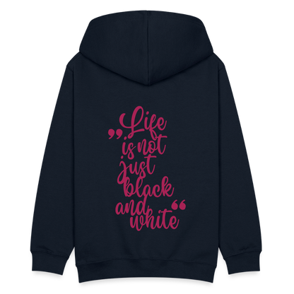 LiNBW. Kinder Hoodie Life is not just black and white - Navy