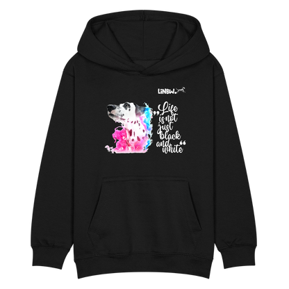 LiNBW. Kinder Hoodie Dalmatiner Life is not just black and white - Schwarz