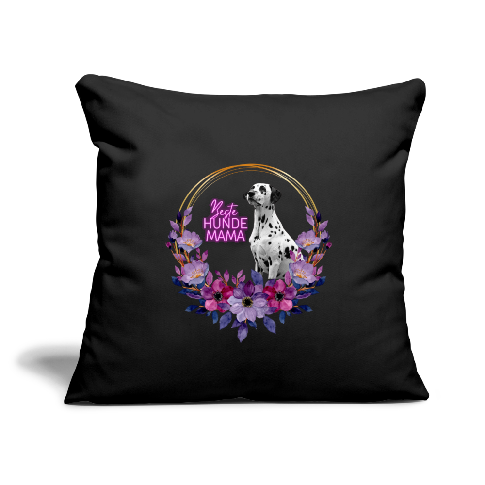 LiNBW. Kissen mit Füllung 45 x 45 cm Dalmatiner Beste Hundemama - Schwarz