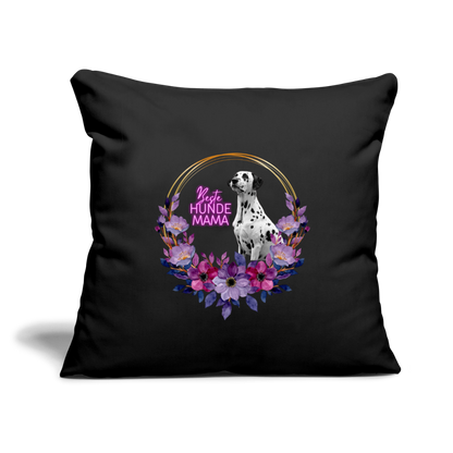 LiNBW. Kissen mit Füllung 45 x 45 cm Dalmatiner Beste Hundemama - Schwarz
