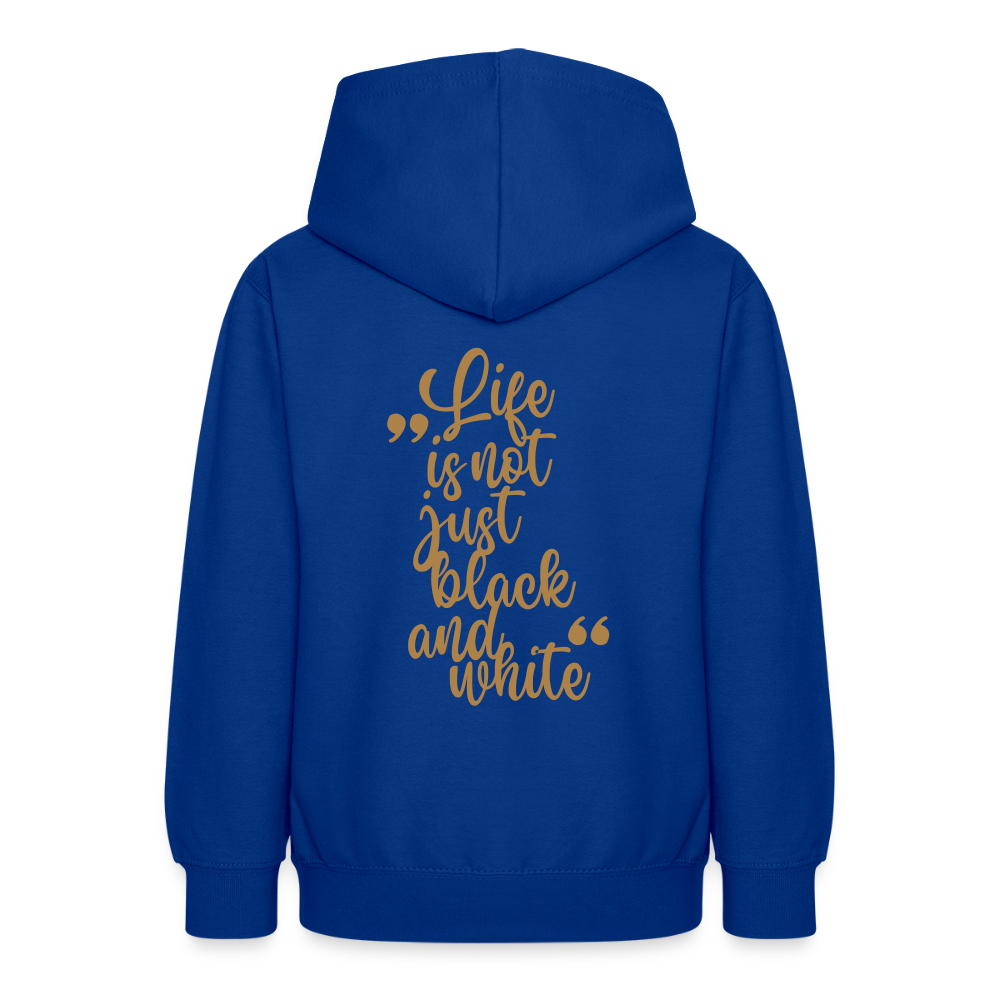 LiNBW. Teenager Hoodie Life is not just black and white - Royalblau