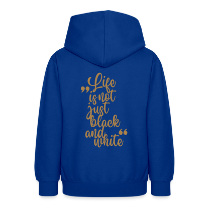 LiNBW. Teenager Hoodie Life is not just black and white - Royalblau