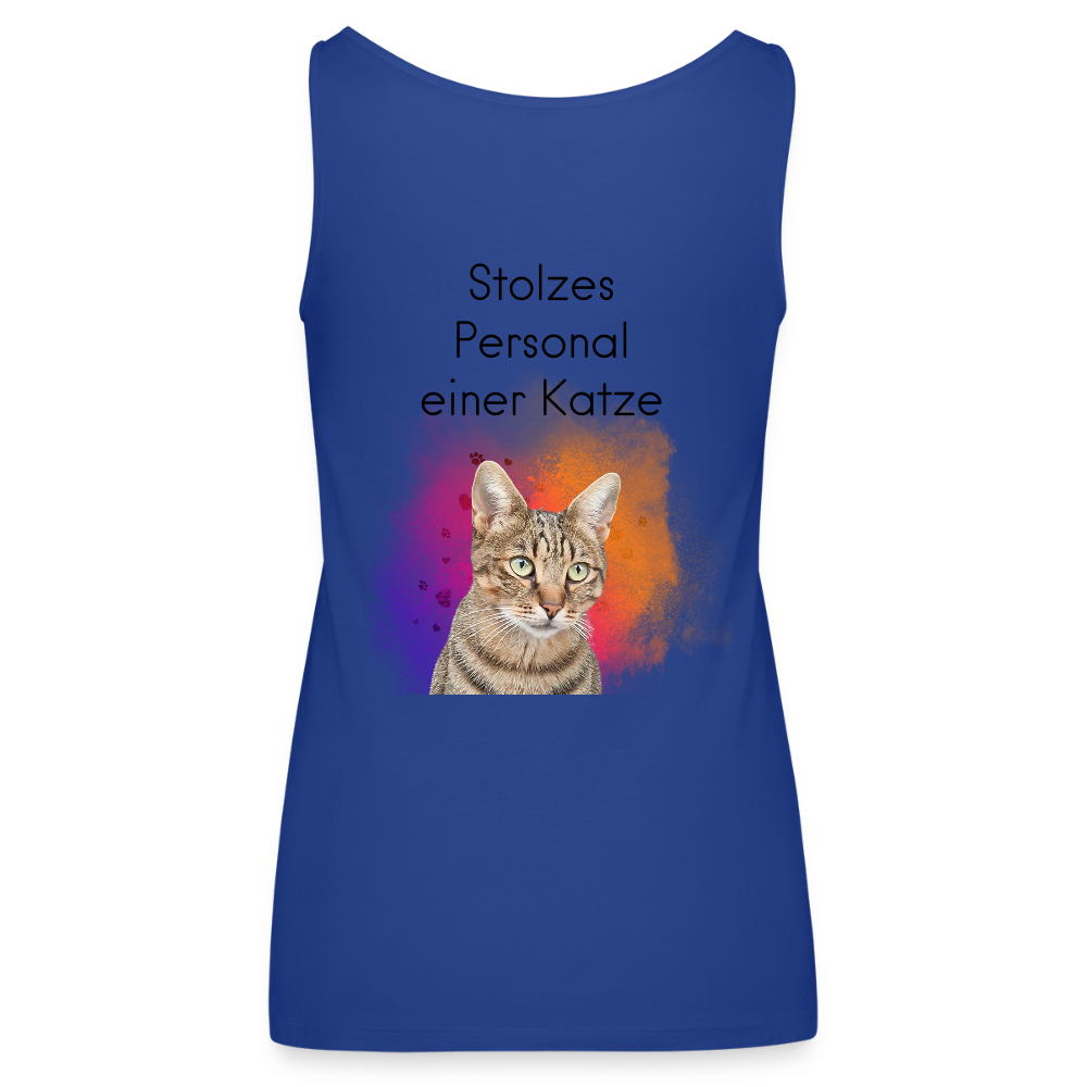 LiNBW. Frauen Tank-Top Stolzes Personal einer Katze - Königsblau