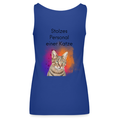 LiNBW. Frauen Tank-Top Stolzes Personal einer Katze - Königsblau