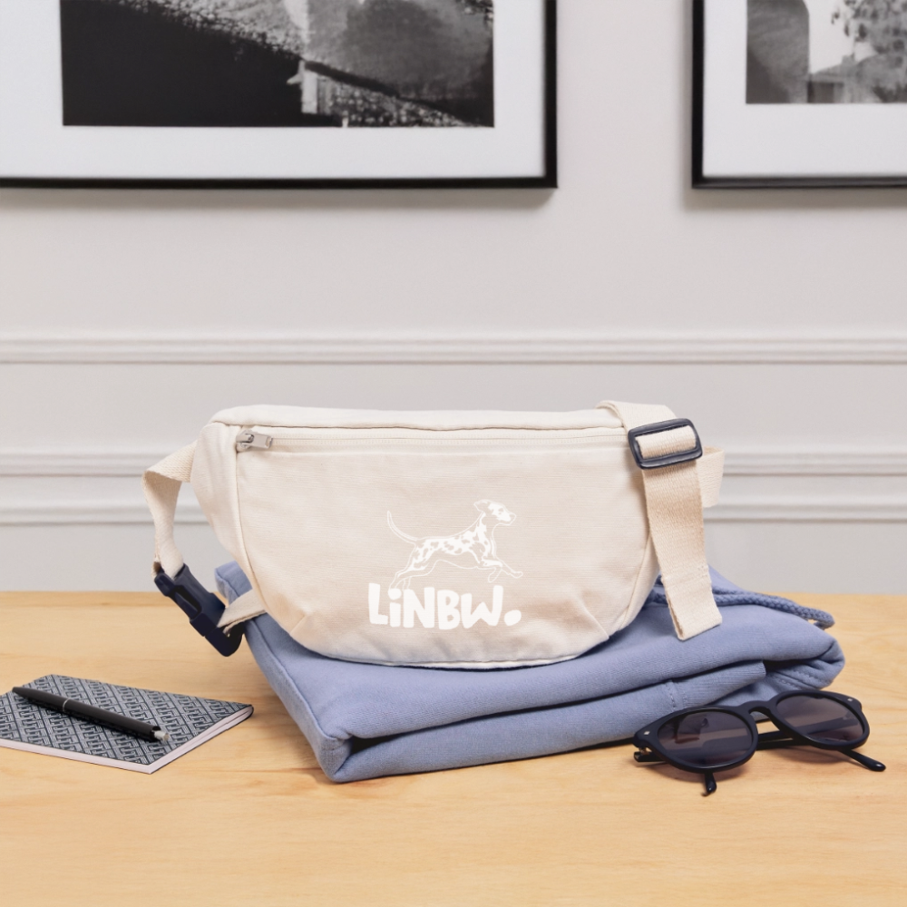 LiNBW. Recycelte Gürteltasche - Naturweiß