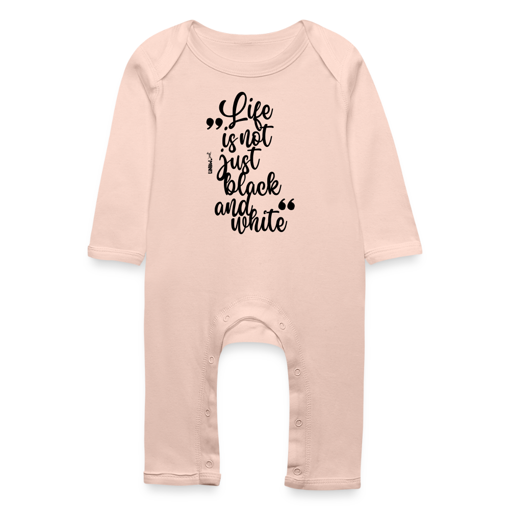 LiNBW. Baby Strampler Life is not just black and white - Kristallrosa