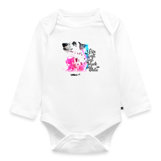 Baby-Body „Bunter Blick – Life is not just black and white“ - Weiß