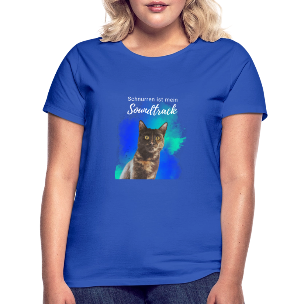 LiNBW. Frauen T-Shirt Schnurren ist mein Soundtrack - Royalblau
