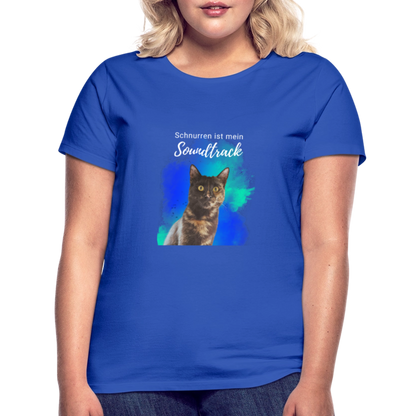 LiNBW. Frauen T-Shirt Schnurren ist mein Soundtrack - Royalblau