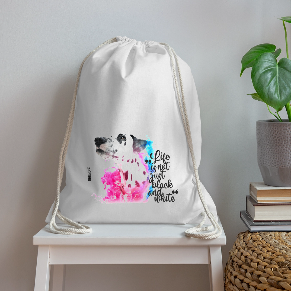 LiNBW. Turnbeutel Dalmatiner Life is not just black and white - Weiß
