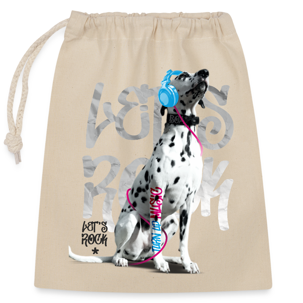 LiNBW. Baumwollbeutel Dalmatiner Let´s Rock - Natur