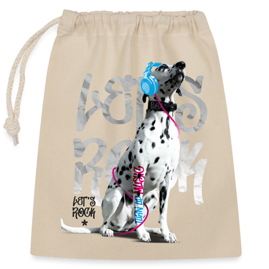 LiNBW. Baumwollbeutel Dalmatiner Let´s Rock - Natur