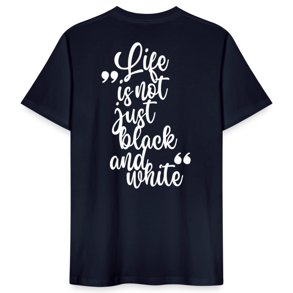 LiNBW. Männer T-Shirt Life is not just black and white - Navy