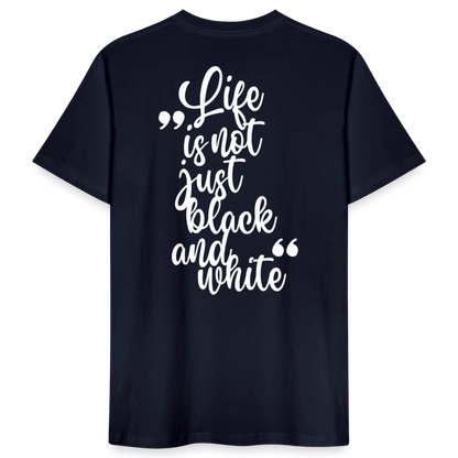 LiNBW. Männer T-Shirt Life is not just black and white - Navy