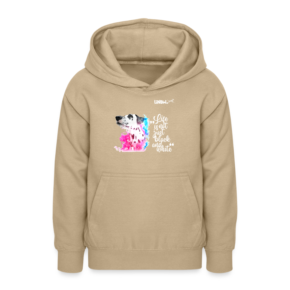 LiNBW. Teenager Hoodie Dalmatiner Life is not just black and white - Sand