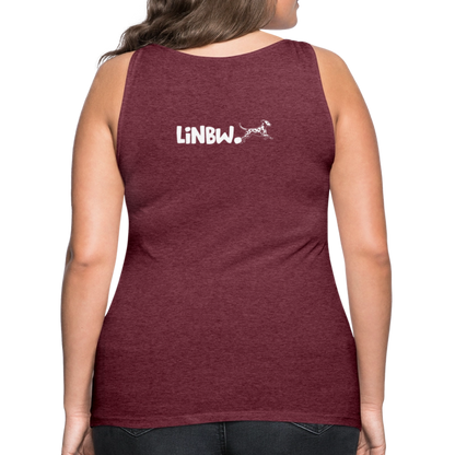 LiNBW. Frauen Tank-Top Life is not just black and white - Bordeauxrot meliert