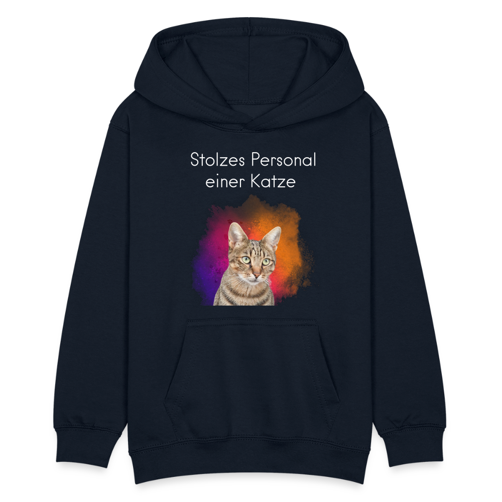 LiNBW. Teenager Hoodie Stolzes Personal einer Katze - Navy