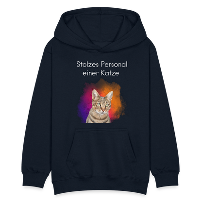 LiNBW. Teenager Hoodie Stolzes Personal einer Katze - Navy