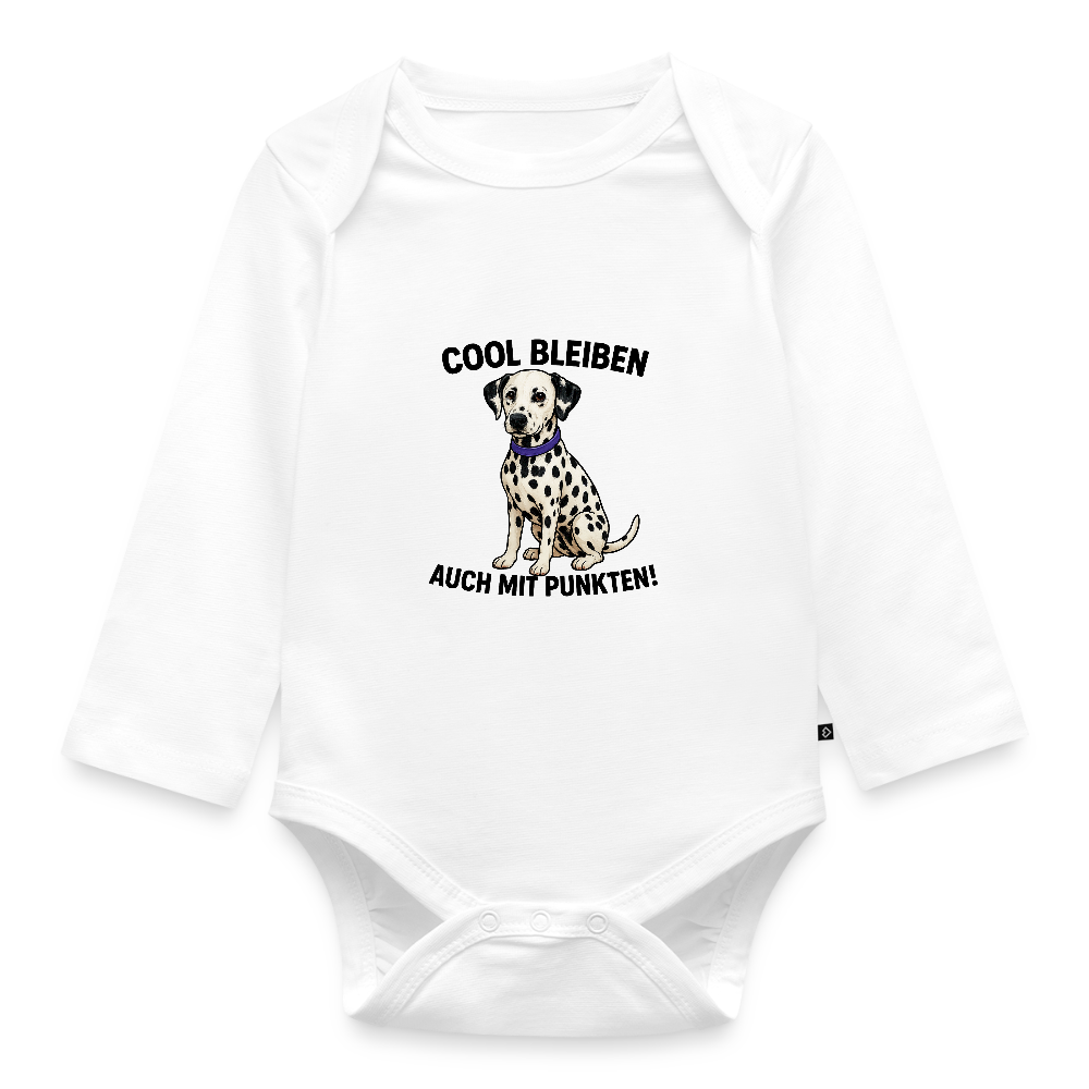 Baby-Body „Cool bleiben – auch mit Punkten!“ - Weiß