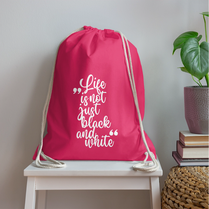 LiNBW. Turnbeutel Life is not just black and white - Fuchsia