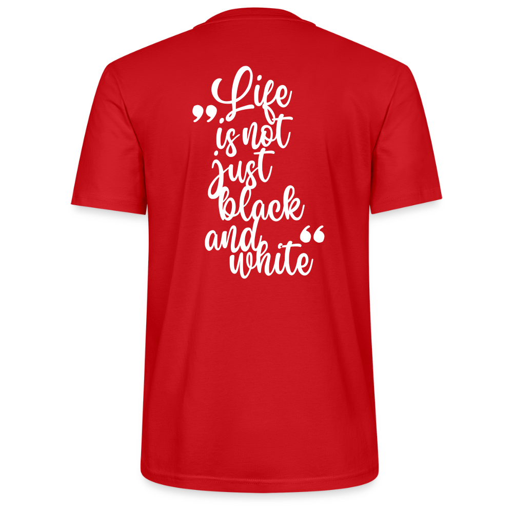 LiNBW. Männer T-Shirt Life is not just black and white - Rot