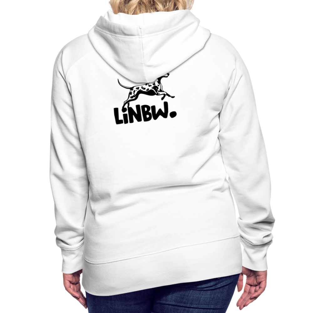LiNBW. Frauen Hoodie Dalmatiner Life is not just black and white - Weiß
