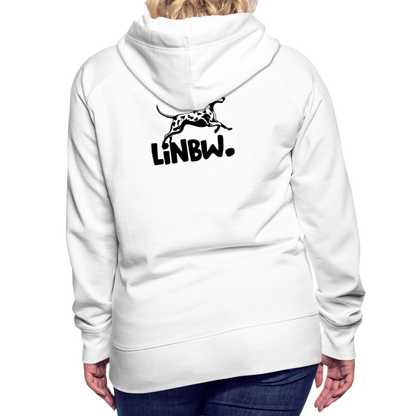 LiNBW. Frauen Hoodie Dalmatiner Life is not just black and white - Weiß