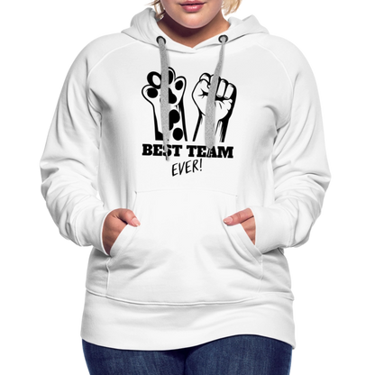 LiNBW.  Frauen Hoodie Best Team Ever - Weiß