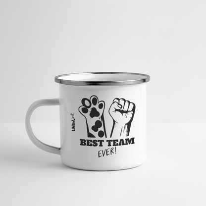 LiNBW. Emaille-Tasse Best Team Ever - Weiß